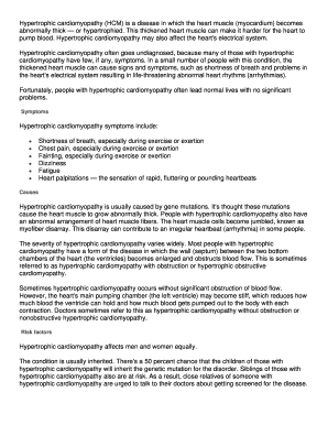Hypertrophic Cardiomyopathy Risk Assessment Form