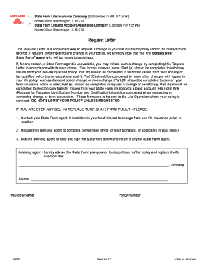 Printable letter requesting copy of life insurance policy ...