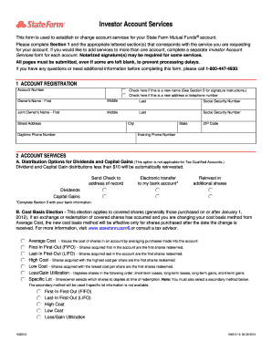 State Farm Mutual Funds Account Services Form