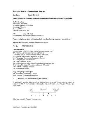 Final Report Template June 17 b2004b 1 STRATEGIC PROJECT bb - atmosp physics utoronto