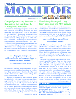 Long Term Care Community Coalition Fall Monitor 2012 - ltccc