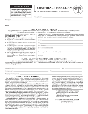 COPYRIGHT FORM