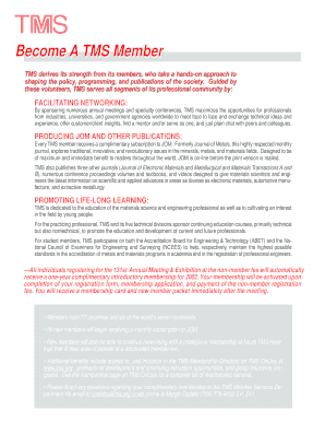 TMS Membership Application Form