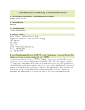 Succession planning template pdf - Candidate for Succession Planning &amp - resourcenter