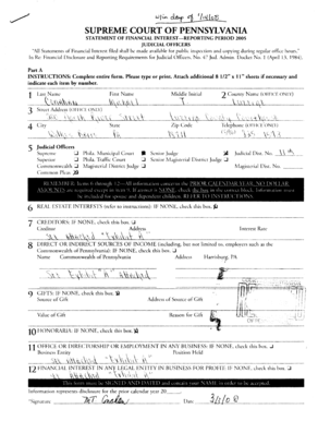 Pennsylvania Statement of Financial Interests