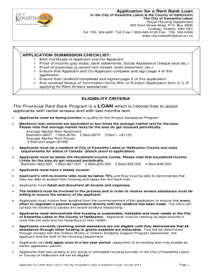 Rent Bank Application Form 2014 Arrears and Last Month's Rent