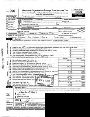 Form 990 2009 Tax Return