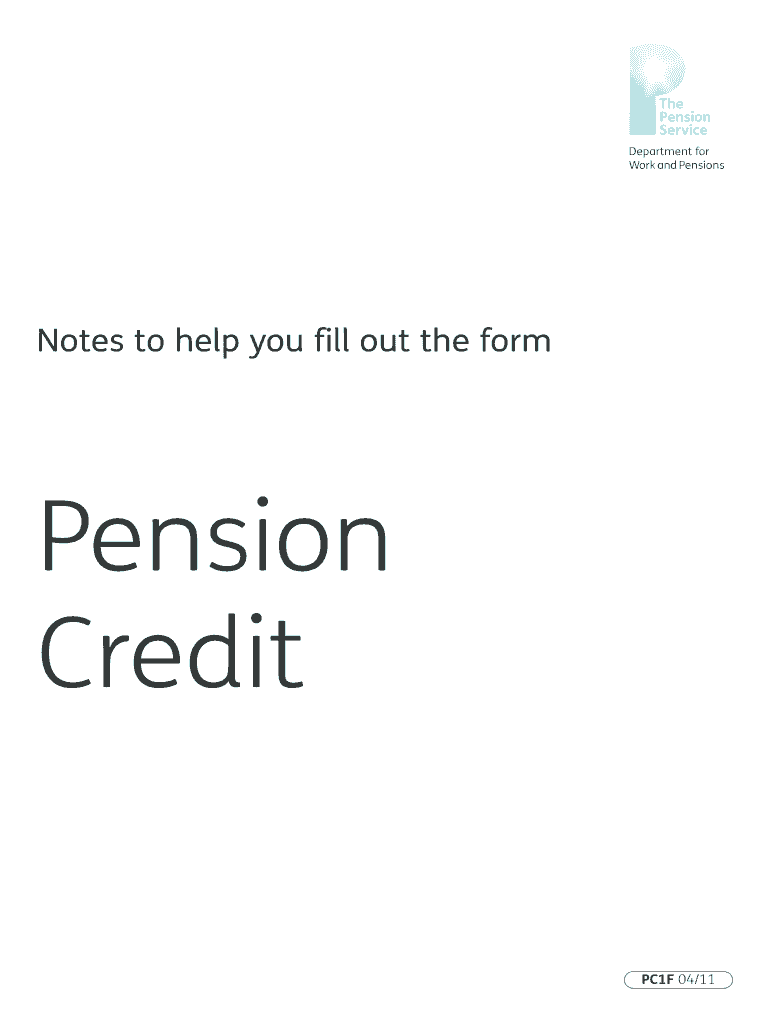 pension credit forms Preview on Page 1