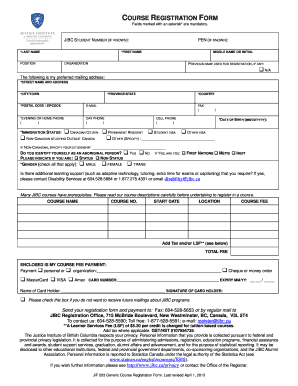 JIBC Course Registration Form