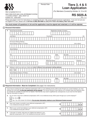 New York State Loan Application Form