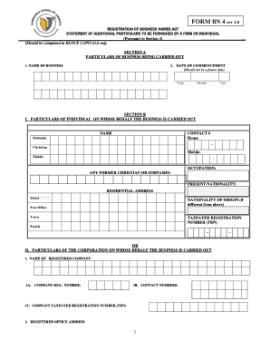 Business Name Registration Form