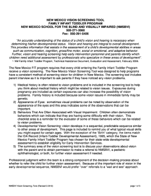 New Mexico Vision Screening Tool