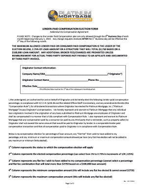 Lender-Paid Compensation Election Form