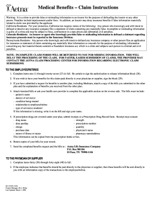 Medical Benefits Claim Form