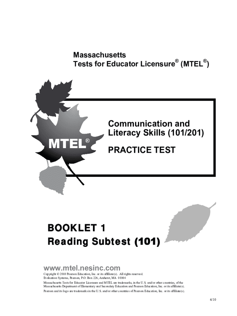 mtel communication and literacy practice test pdf Preview on Page 1