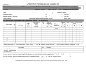 New York Child Care Assistance Application