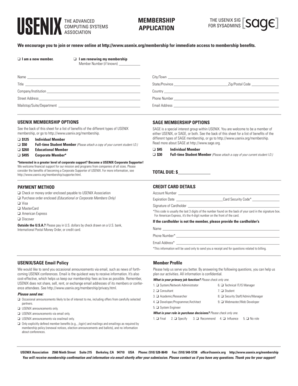USENIX Membership Application Form