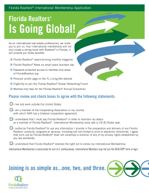 Florida Realtors International Membership Application