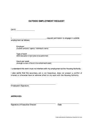 Outside Employment Request Form