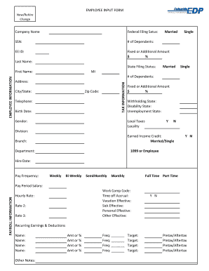 Employee Input Form