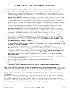 MetLife Critical Illness Insurance Beneficiary Designation Form