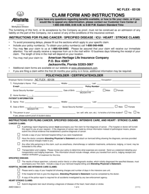 NC FLEX - 83126 Claim Form