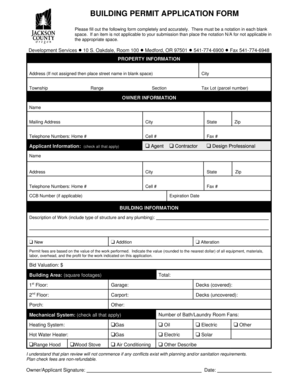 Building Permit Application Form