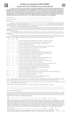 Residential Real Property Disclosure Report