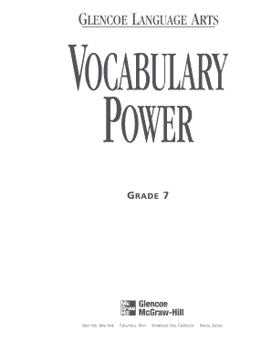 Glencoe Vocabulary Power Workbook