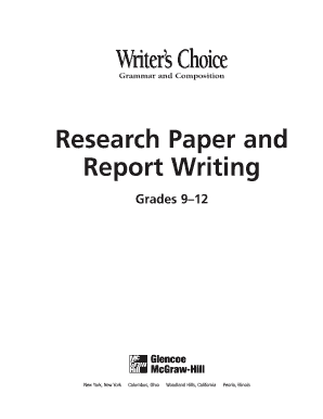 research paper and report writing glencoe pdf