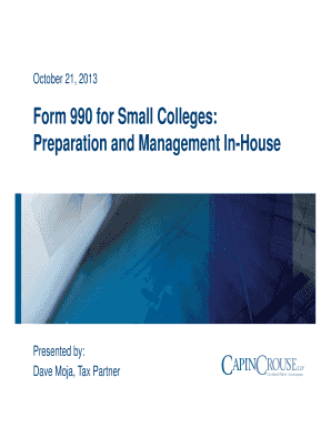 IRS Form 990 for Small Colleges