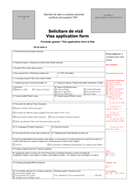 Romania Visa Application Form