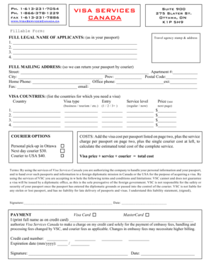 Slovak Republic Visa Application Form