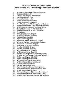 Georgia WIC Program Abuse Claims Payment Report