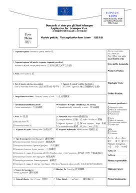 Schengen Visa Application Form