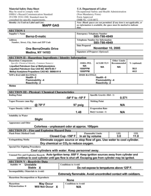 Material Safety Data Sheet
