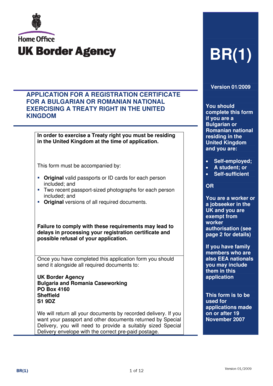 UK Registration Certificate Application for Bulgarian or Romanian Nationals