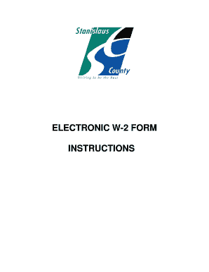 Electronic W-2 Form Instructions