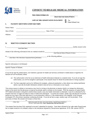 Consent to Release Medical Information