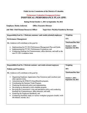 individual performance plan