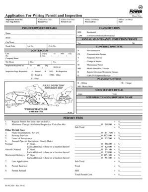 Nova Scotia Wiring Permit Application