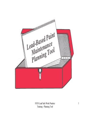 HUD Lead Safe Work Practice Training Planning Tool
