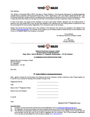 E-Communication Registration Form