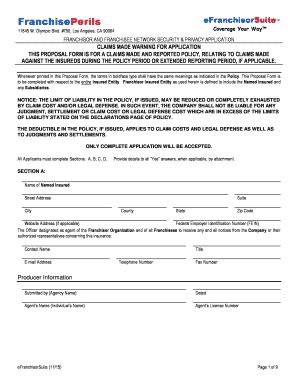 EFranchisorSuite FranchisePerils Coverage Your Way 11845 W