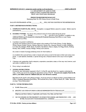 Producer Referendum Ballot - Agricultural Marketing Service - US ... - ams usda