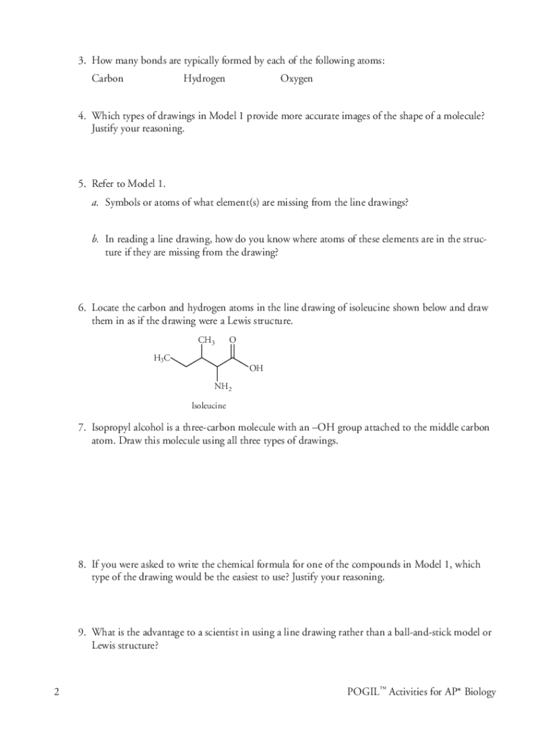 Biochemistry Basics Pogil Answer Key - Fill Online, Printable, Fillable,  Blank | pdfFiller