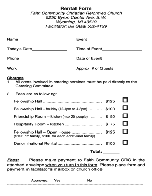 Latex cv - Member Rental Form - faithcommunitycrc