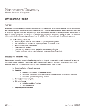 Off-Boarding Toolkit - Northeastern University - northeastern