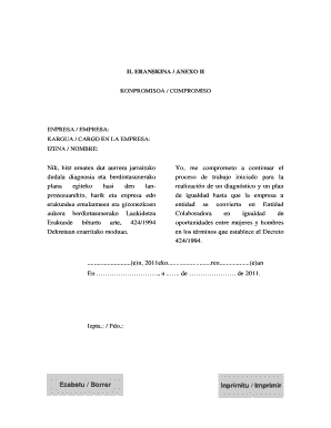 Equal Opportunity Commitment Form