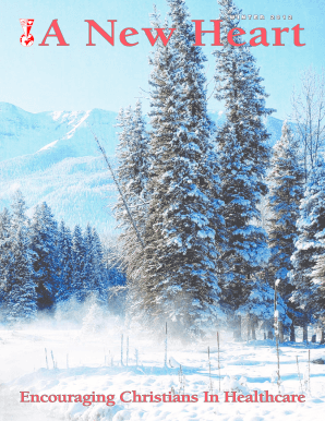 A New Heart W I N T E R 2 0 1 2 Encouraging Christians In Healthcare 1 Medical Strategic Network Toll Free Number: (866) 2956387 H http://www